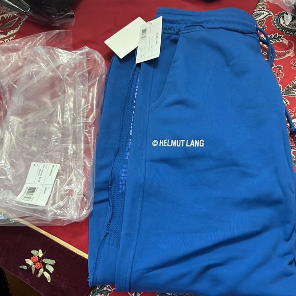 HELMUT LANG Authentic Mens New Royal Blue sweatpants reg $220 great gift! - Picture 6 of 7